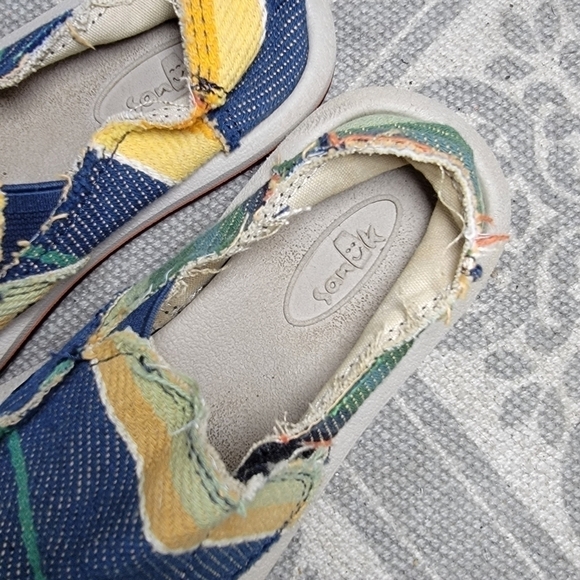 Sanuk Lil Donny Canvas Slip on Loafers Size 10 - Picture 10 of 16